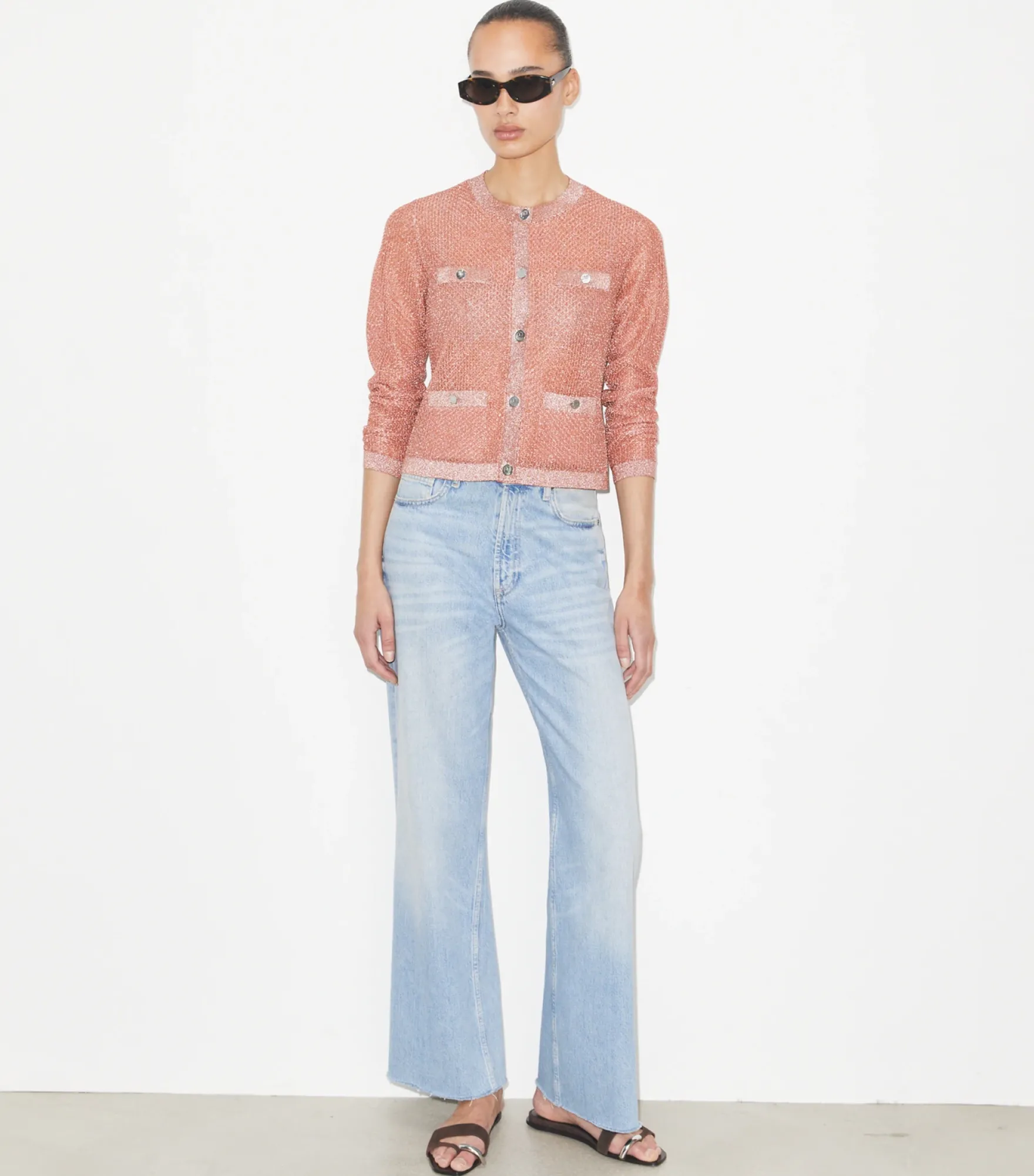 KENDRA MESH-CARDIGAN