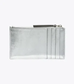 KIRA KARTENETUI IN METALLIC MIT RAUTENSTEPPUNG UND REISSVERSCHLUSS