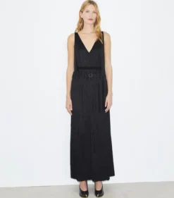 KLEID AUS VISKOSE MIT FRANSEN