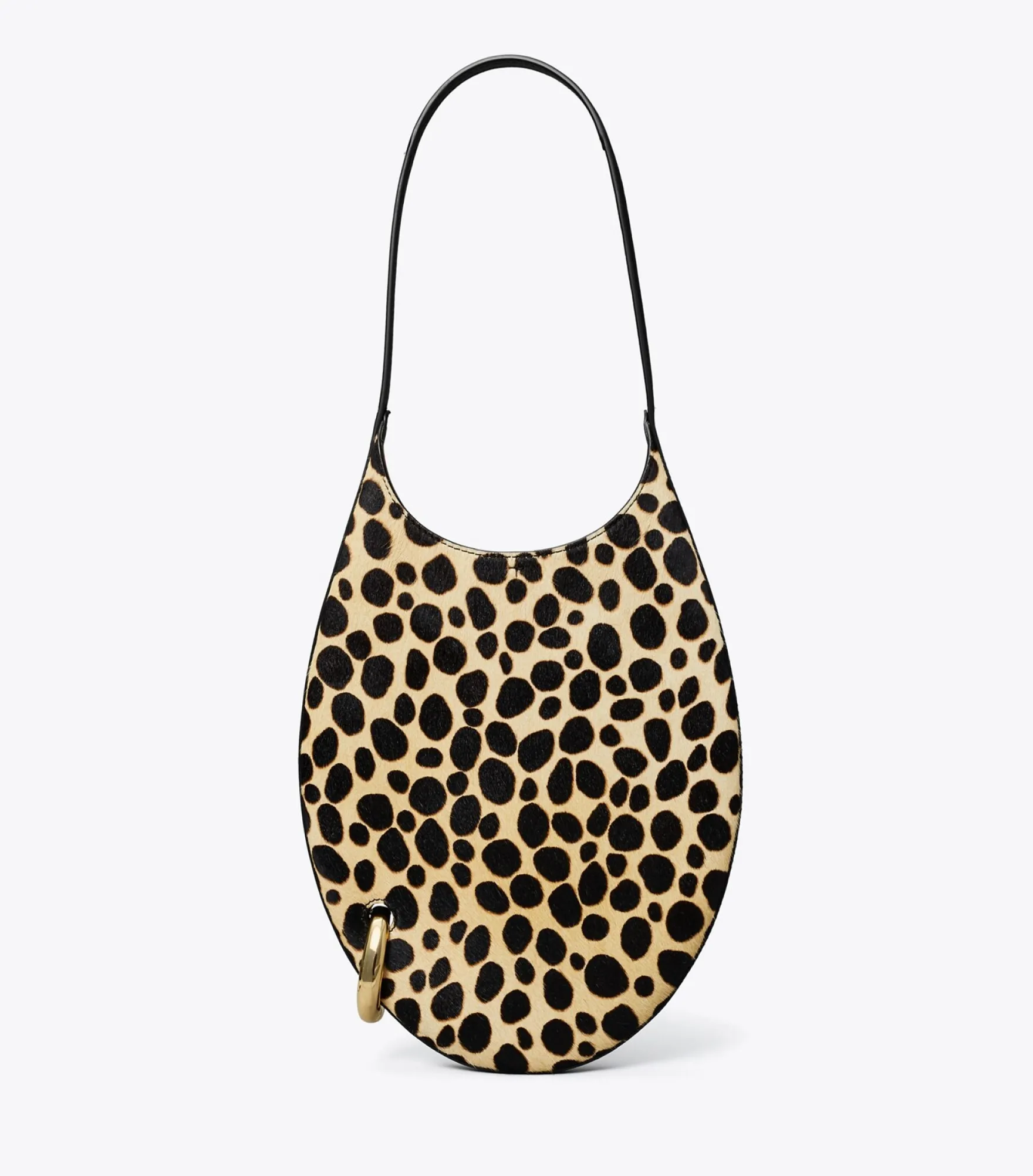 KLEINE HANDTASCHE AUS KALBSHAAR MIT PIERCINGDETAIL