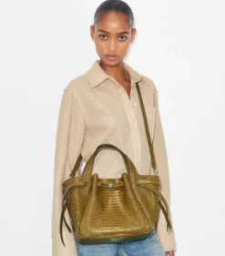 KLEINE ROMY TOTE BAG MIT KROKOPRÄGUNG