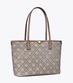 KLEINE TOTE BAG AUS BESCHICHTETEM JACQUARD MIT T-MONOGRAMM UND REISSVERSCHLUSS