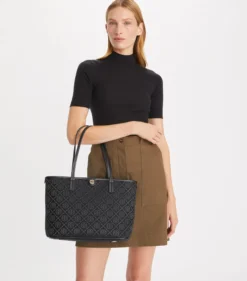 KLEINE TOTE BAG MIT T-MONOGRAMM UND REISSVERSCHLUSS