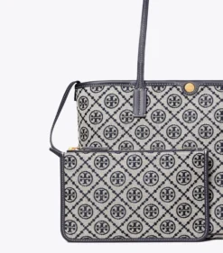 KLEINE TOTE BAG MIT T-MONOGRAMM UND REISSVERSCHLUSS