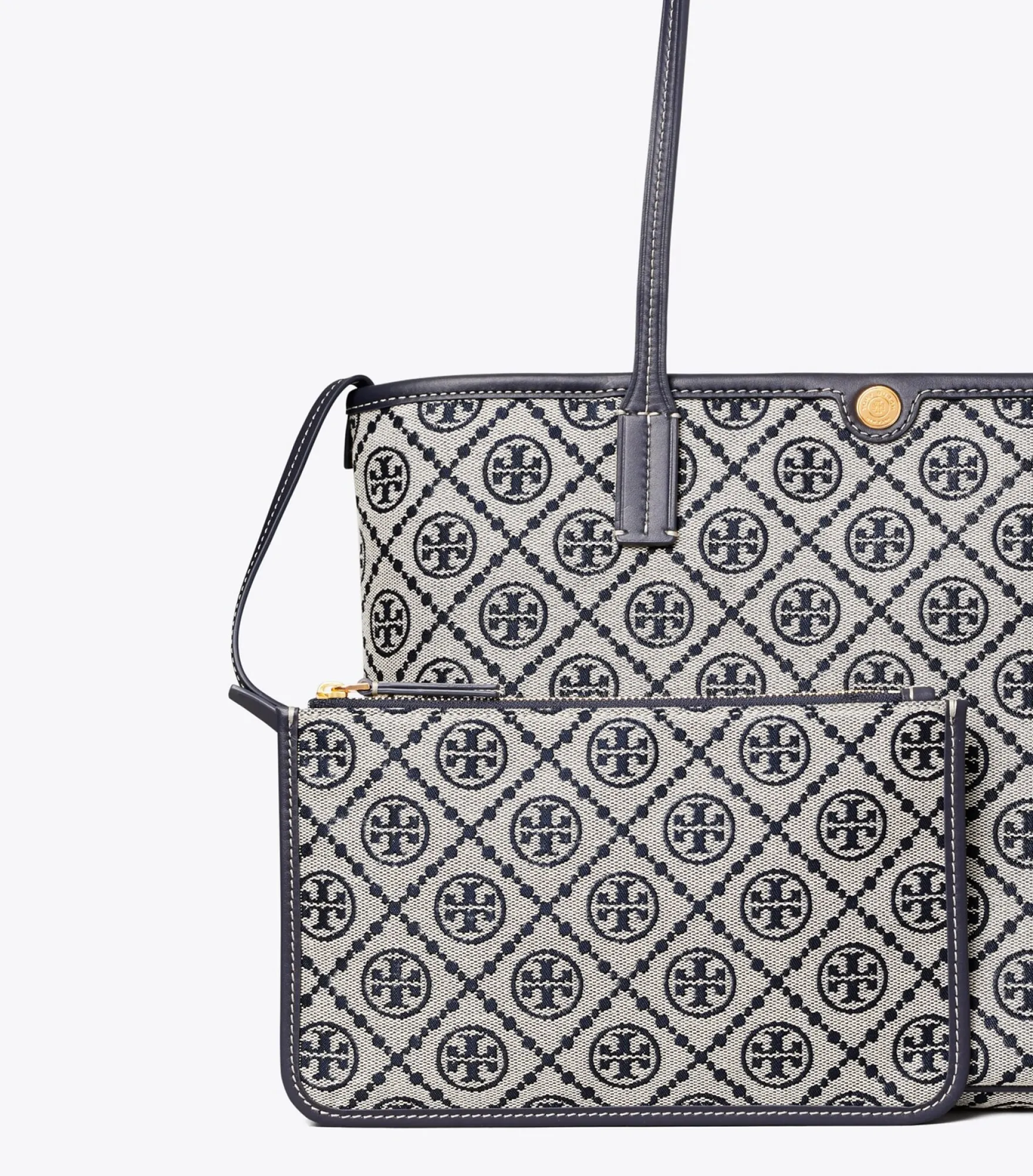KLEINE TOTE BAG MIT T-MONOGRAMM UND REISSVERSCHLUSS