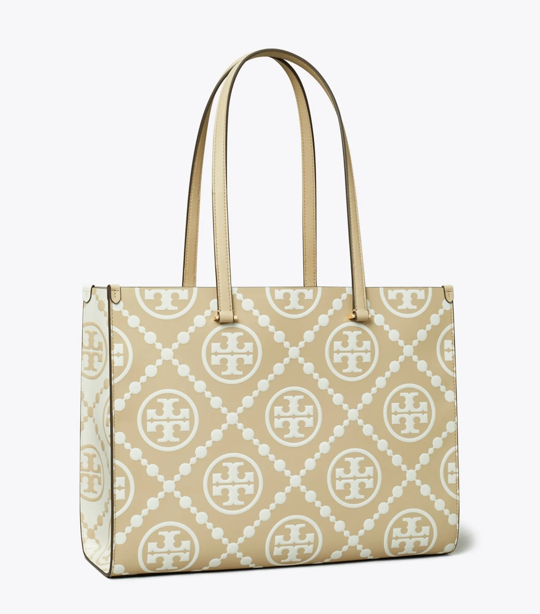 KONTRASTIEREND GEPRÄGTE TOTE BAG MIT T-MONOGRAMM