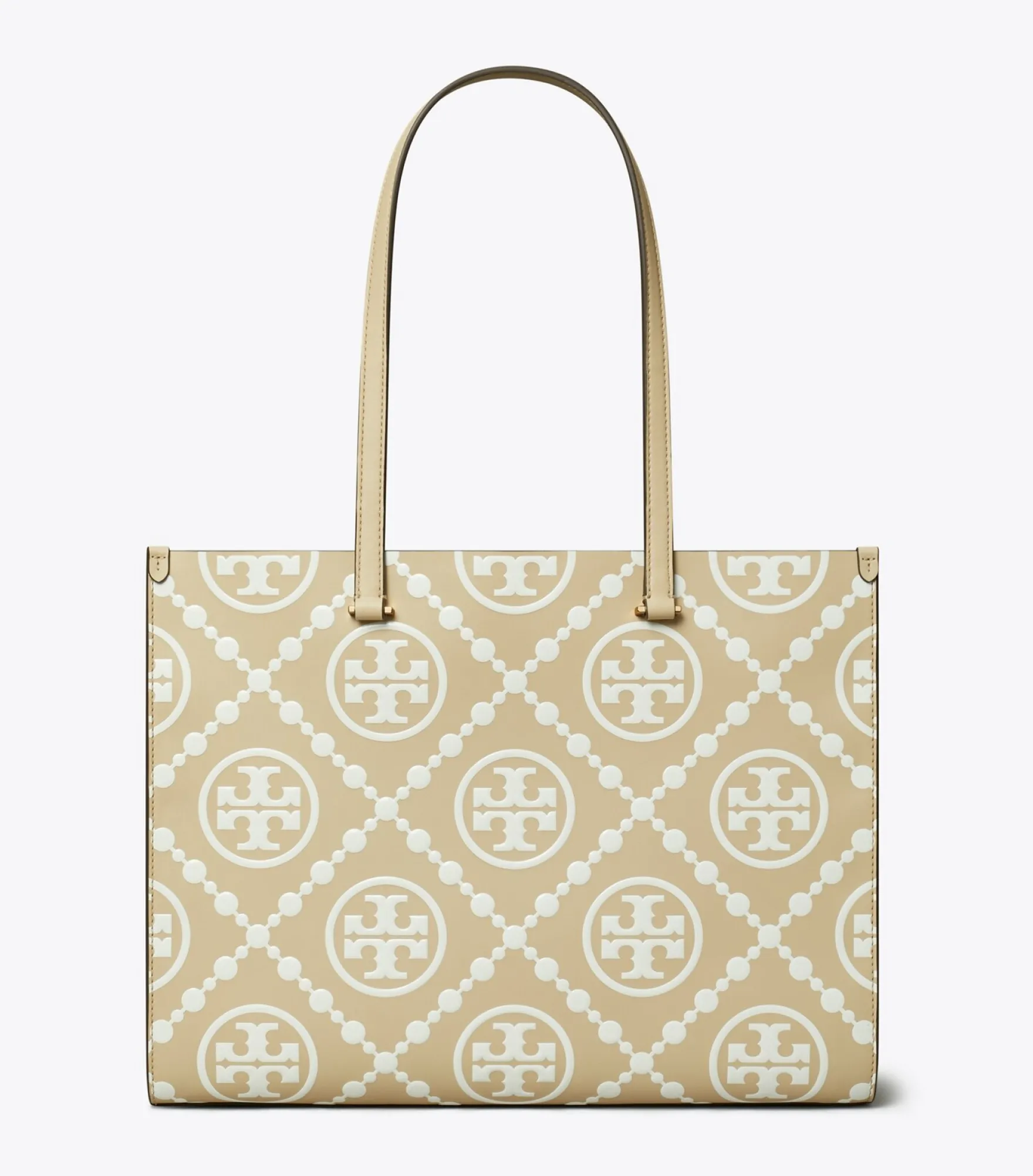 KONTRASTIEREND GEPRÄGTE TOTE BAG MIT T-MONOGRAMM