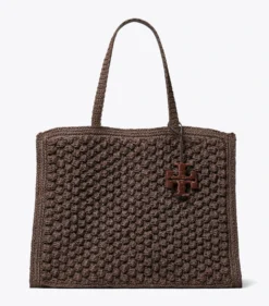 LARGE ELLA HAND-CROCHETED POPCORN TOTE