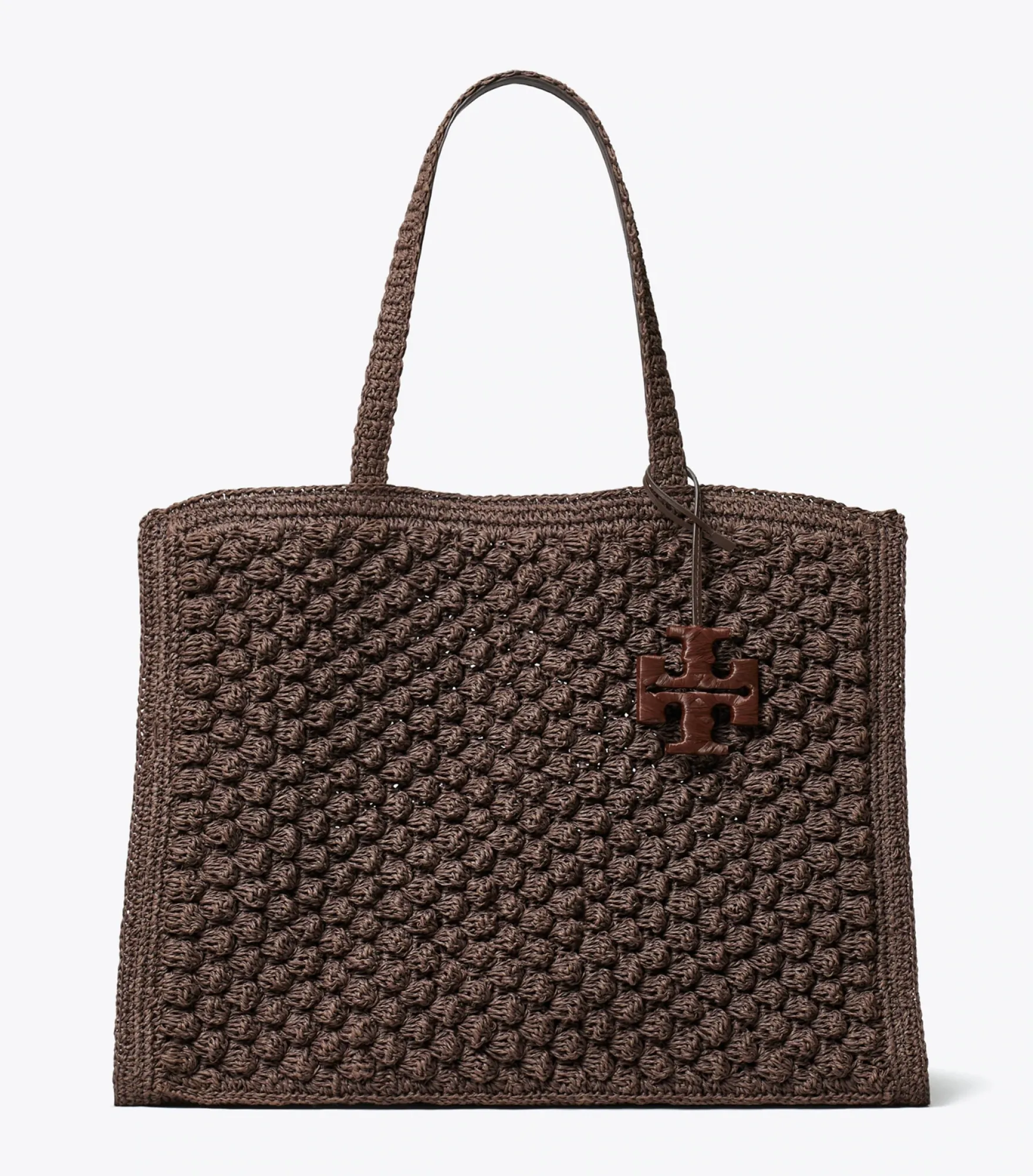 LARGE ELLA HAND-CROCHETED POPCORN TOTE