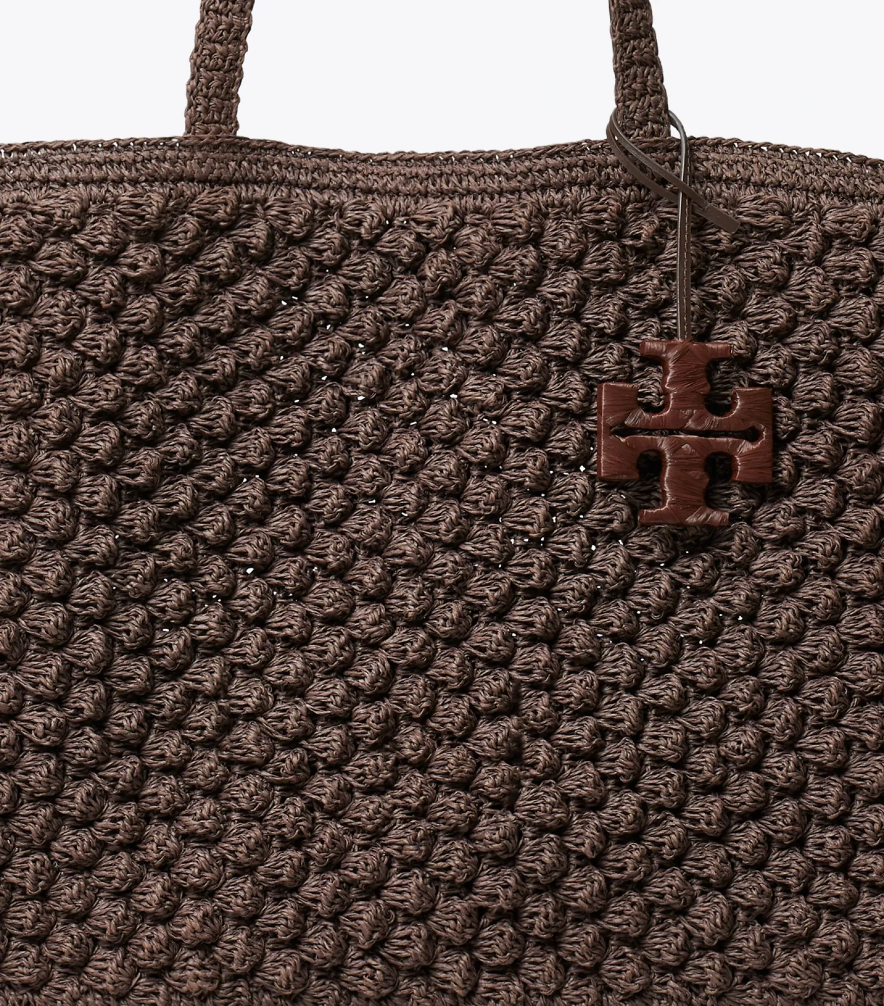 LARGE ELLA HAND-CROCHETED POPCORN TOTE