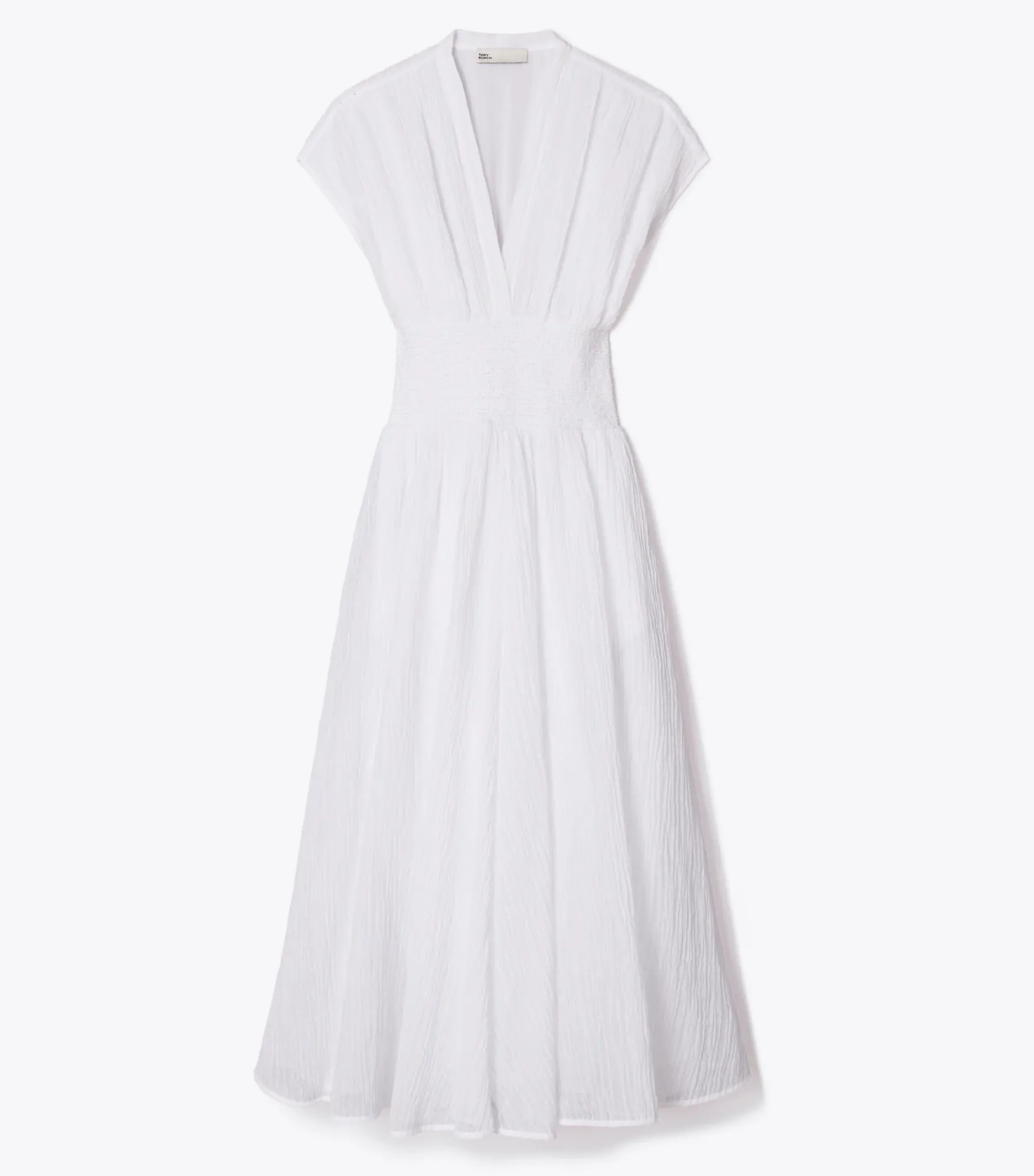 LEINENKLEID MIT V-AUSSCHNITT