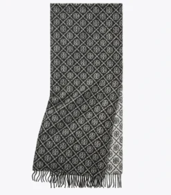 LÄNGLICHER SCHAL MIT T-MONOGRAMM