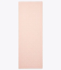 LÄNGLICHER SCHAL MIT T-MONOGRAMM UND BLUMENMUSTER