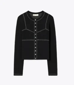 MESHCARDIGAN AUS BAUMWOLLE UND NYLON