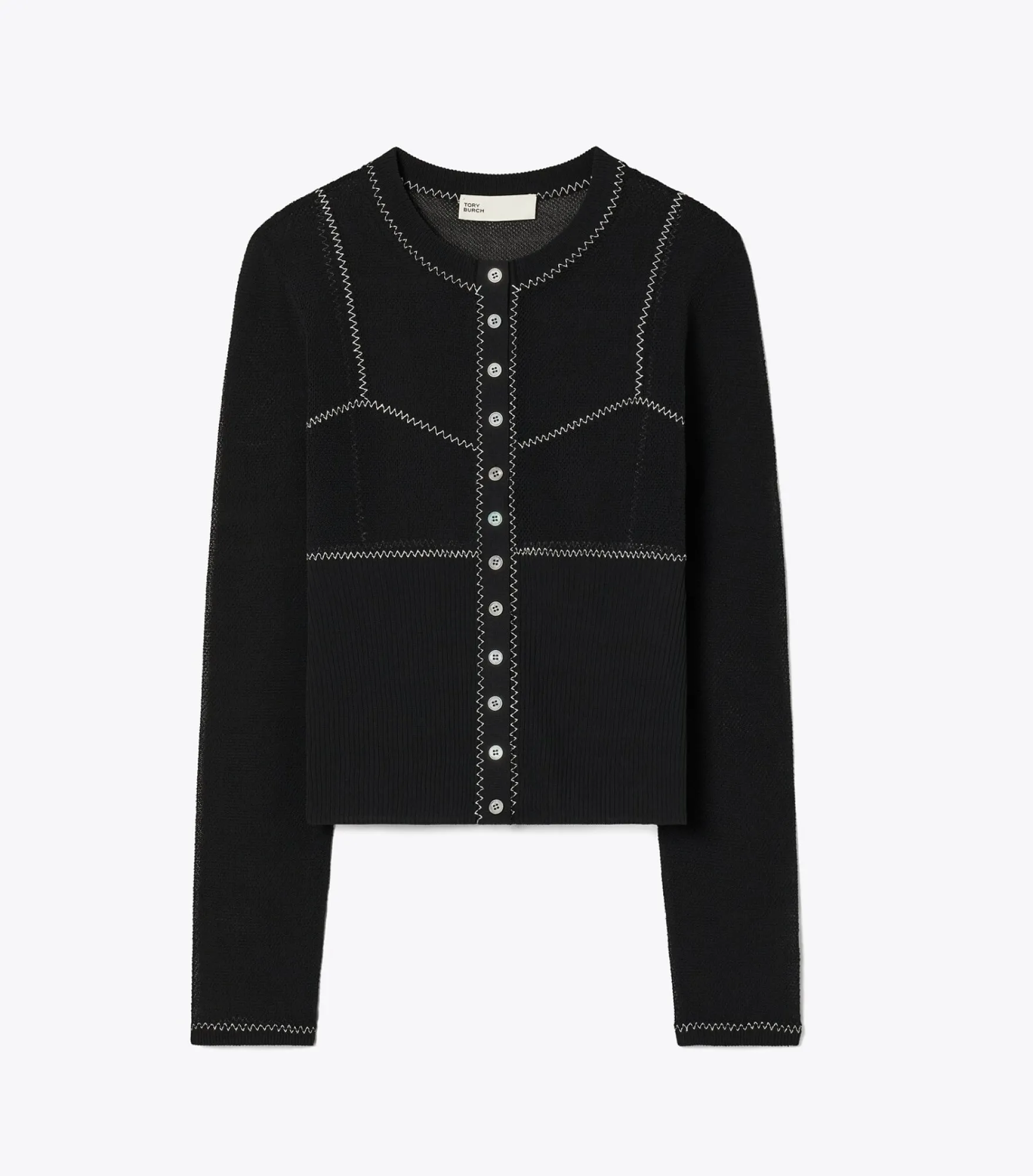 MESHCARDIGAN AUS BAUMWOLLE UND NYLON