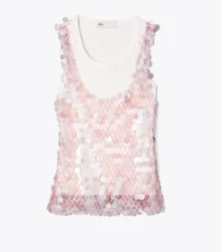 MESH-TOP MIT PAILLETTEN