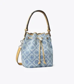 MINI-BEUTELTASCHE AUS DENIM MIT T-MONOGRAMM