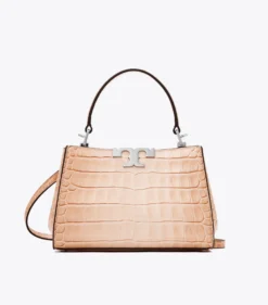 MINI ELEANOR CROC-EMBOSSED SATCHEL
