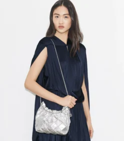 MINI FLEMING HOBO BAG IN METALLIC