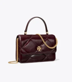 MINI KIRA CROSSBODY BAG IN VINTAGE-OPTIK MIT RAUTENSTEPPUNG UND TRAGEGRIFF OBEN