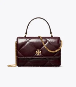 MINI KIRA CROSSBODY BAG IN VINTAGE-OPTIK MIT RAUTENSTEPPUNG UND TRAGEGRIFF OBEN