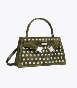 MINI LEE RADZIWILL TASCHE AUS WILDLEDER MIT NIETEN UND TRAGEGRIFF OBEN