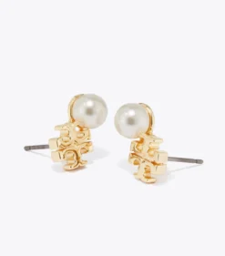 MOONDANCE OHRSTECKER MIT LOGO UND PERLE
