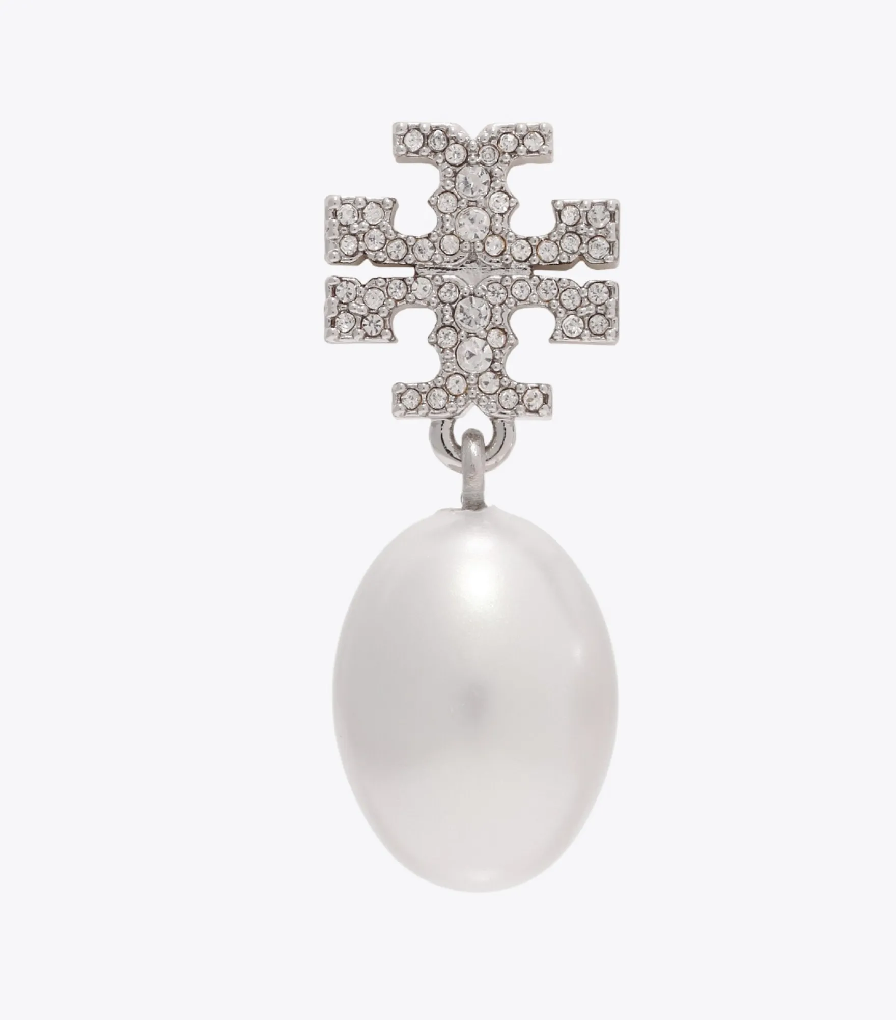 MOONDANCE PEARL AND PAVÉ DROP EARRING