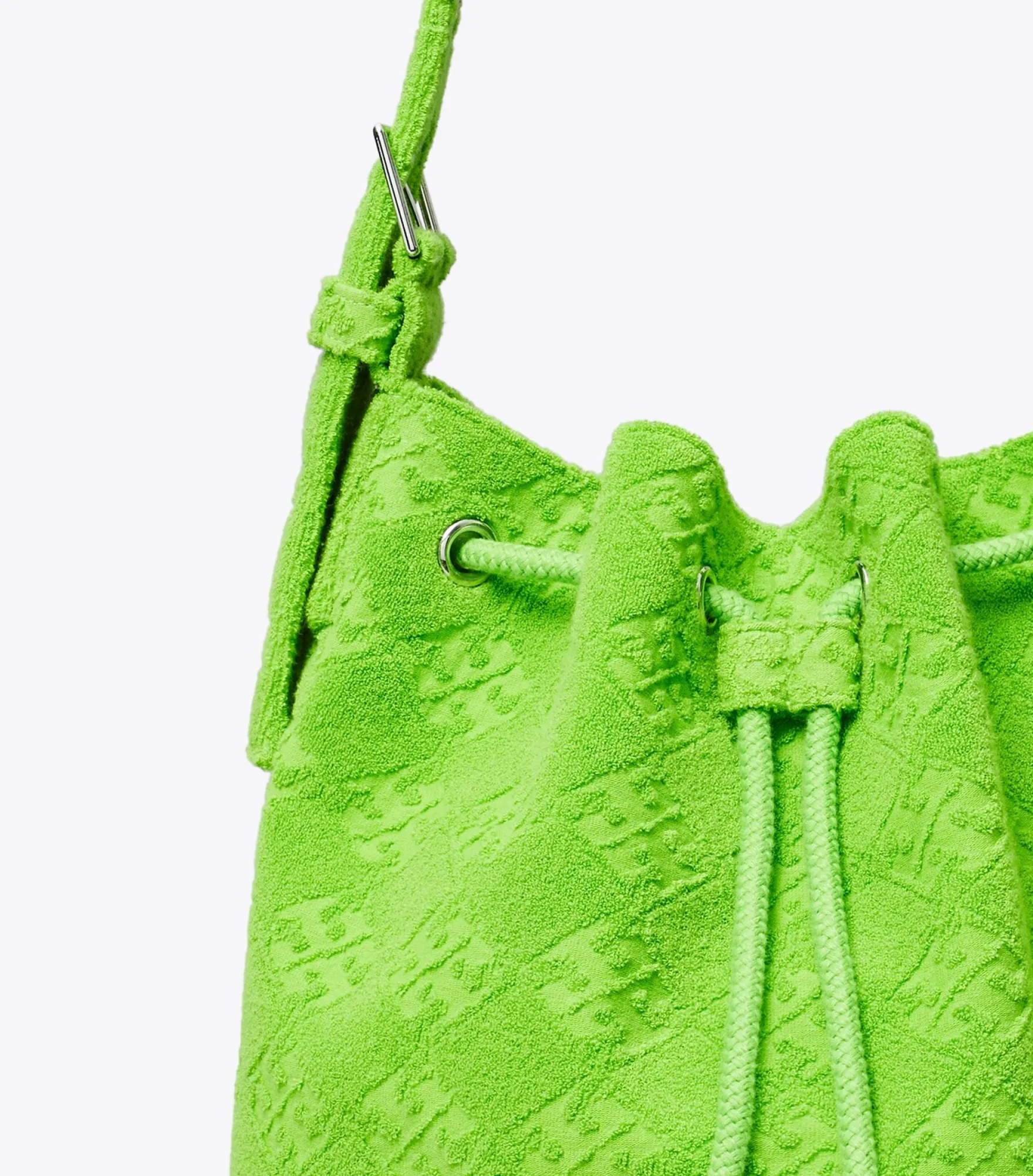 OVERSIZE BUCKET BAG AUS TERRY MIT T-MONOGRAMM