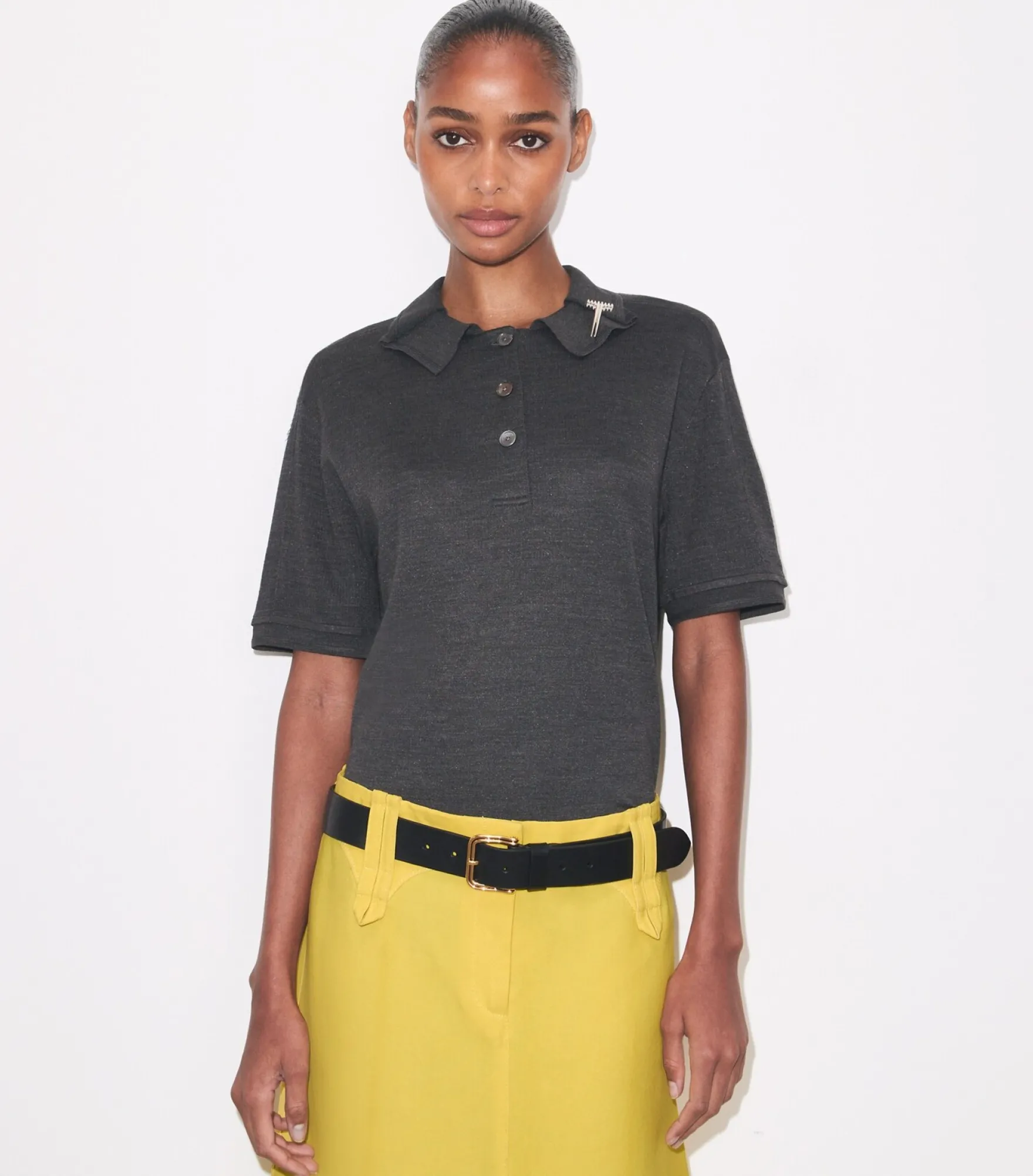 OVERSIZE-POLOSHIRT AUS SEIDE