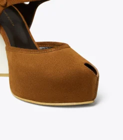 PEEPTOE-SANDALE MIT PLATEAUSOHLE