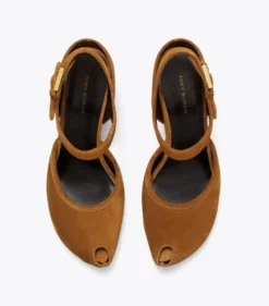 PEEPTOE-SANDALE MIT PLATEAUSOHLE