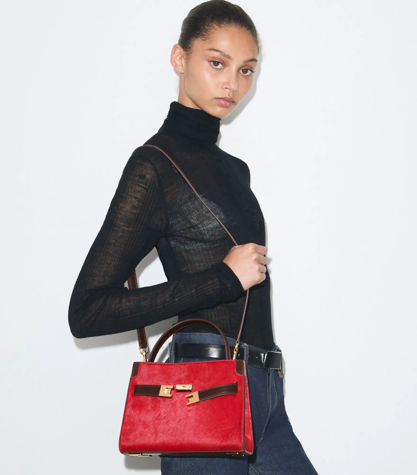 PETITE LEE RADZIWILL DOUBLE BAG AUS KALBSHAAR