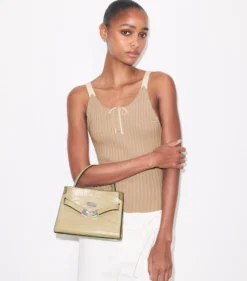 PETITE LEE RADZIWILL DOUBLE BAG MIT KROKOPRÄGUNG