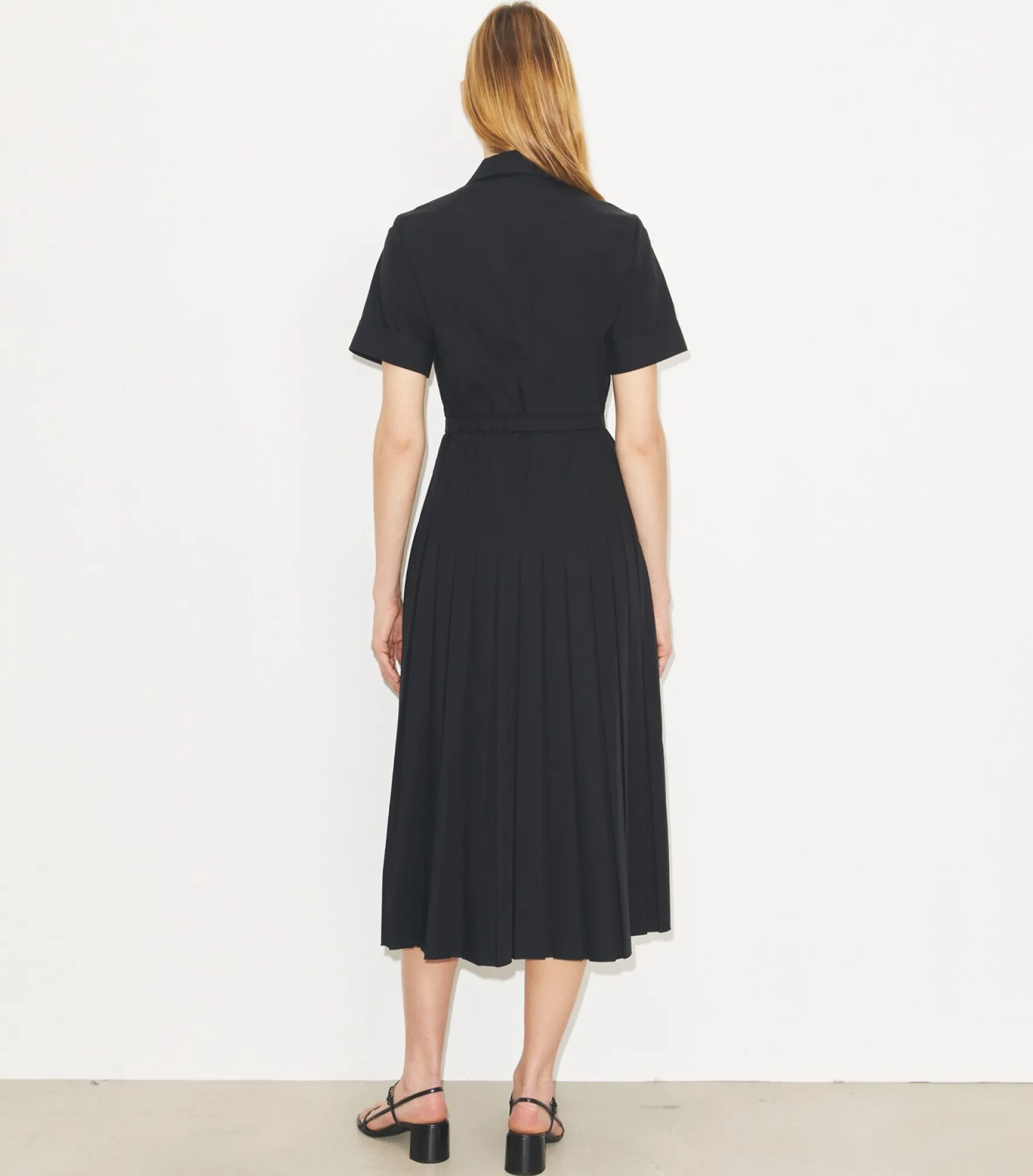 POPELINE-HEMDKLEID MIT FALTEN