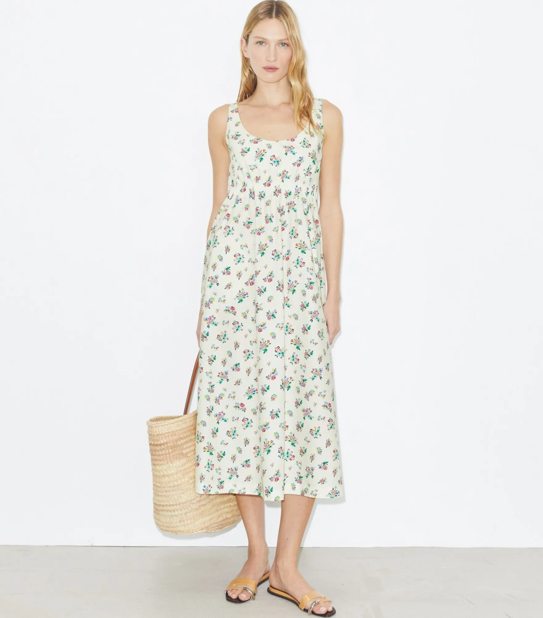 POPELINE-KLEID MIT BONDING