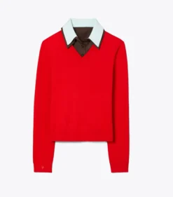 PULLOVER AUS MERINOWOLLE IM LAYERING-LOOK