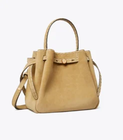 ROMY BUCKET BAG AUS WILDLEDER MIT HEFTNAHT