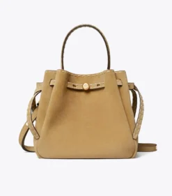 ROMY BUCKET BAG AUS WILDLEDER MIT HEFTNAHT
