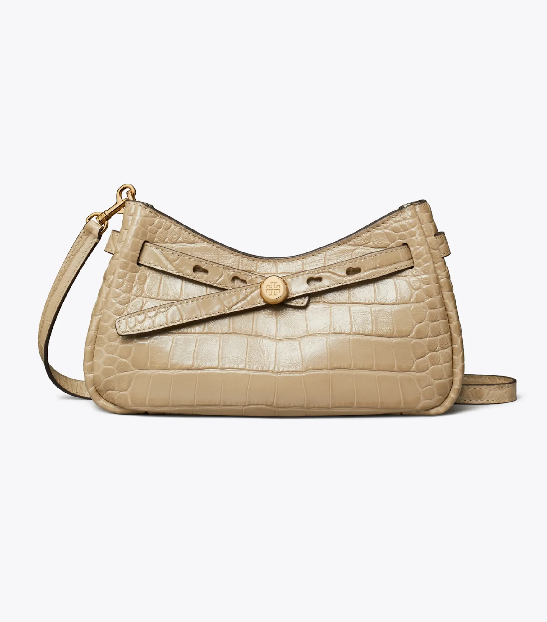 ROMY CROSSBODY BAG MIT KROKOPRÄGUNG UND REISSVERSCHLUSS