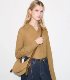 ROMY HALF MOON TASCHE AUS WILDLEDER