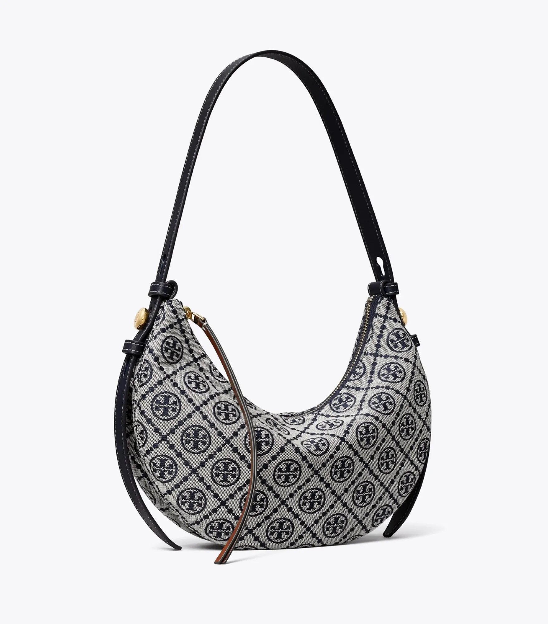 ROMY HALF MOON TASCHE MIT T-MONOGRAMM