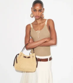 ROMY WOVEN BUCKET BAG