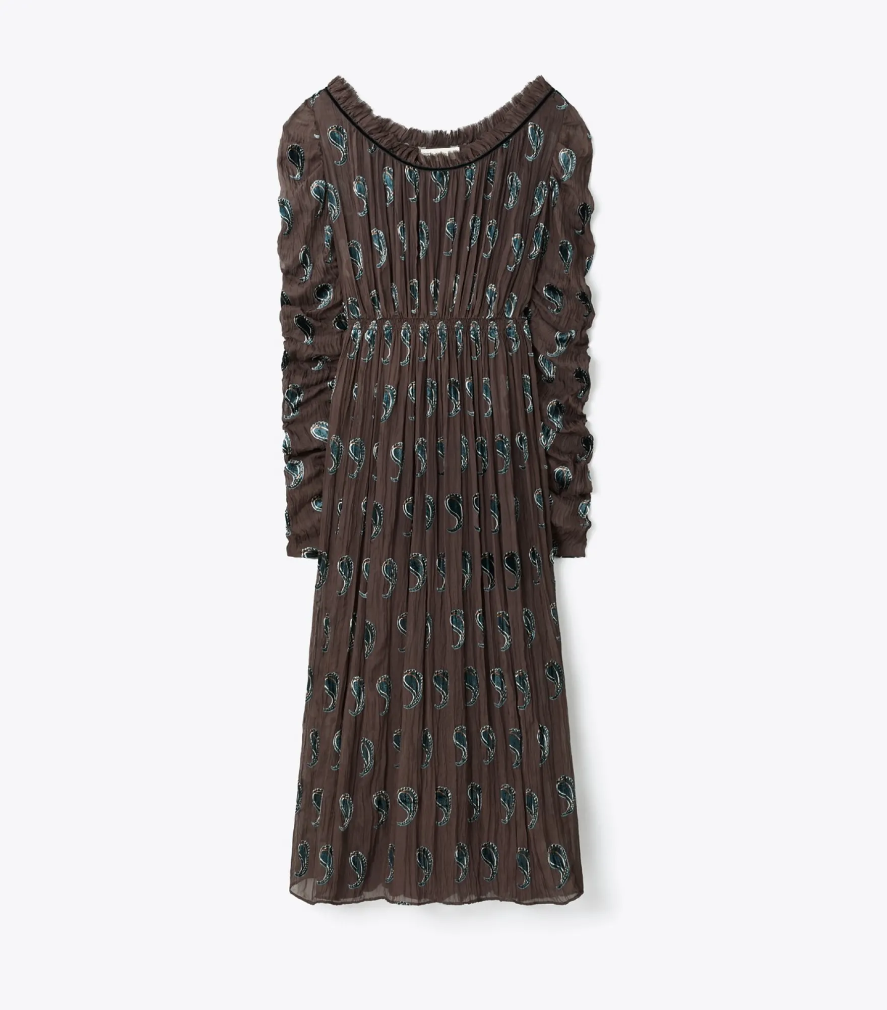 RUCHED VELVET DRESS