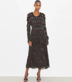 RUCHED VELVET DRESS