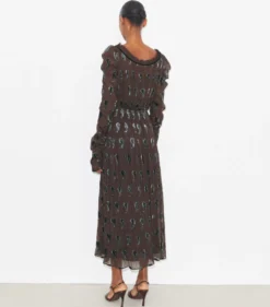 RUCHED VELVET DRESS