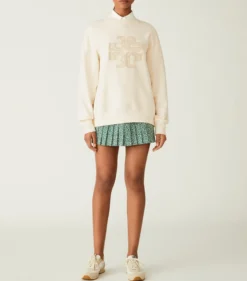 RUNDHALSPULLOVER AUS SCHWEREM FRENCH TERRY MIT LOGO