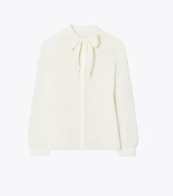 SCHLUPPENBLUSE AUS GEORGETTE