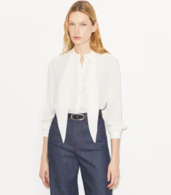 SCHLUPPENBLUSE AUS GEORGETTE