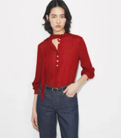 SCHLUPPENBLUSE AUS GEORGETTE